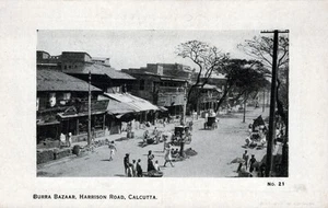 CALCUTTA - Burra Bazaar Harrison Road Postcard - India - Picture 1 of 2