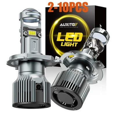 White 40000LM High/Low Beam 6500K H4 LED Headlight Super Bright Bulbs Kit2-10X - Image 1 of 4