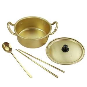 20cm Korean Ramen Cooking Pot with Spoon Chopsticks Lid Ramen Pot Fast Heatin... - Picture 1 of 9