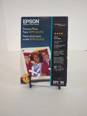 40 Sheets of EPSON Premium Photo Paper, SEMI-GLOSS, 4x6 Inches - Image 1 of 4