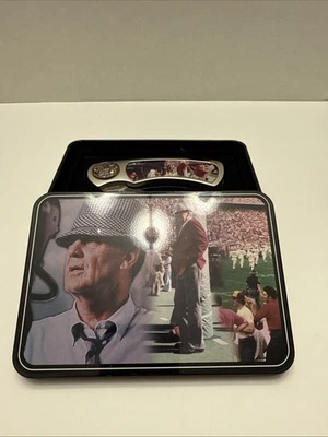 Vintage Paul "Bear" Bryant Gold & Silverplate Folding Knife In Tin Case-7" Blade - Image 1 of 3