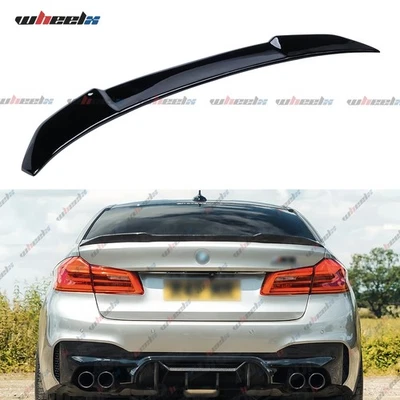 GLOSS BLACK CS STYLE TRUNK SPOILER FOR 2017-23 BMW 5-SERIES G30 530I 540I M550I - Image 1 of 4