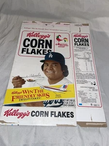 1984 Kellogg's Corn Flakes Fernando Valenzuela LA Dodgers MLB Cereal Box 12oz - Picture 1 of 2