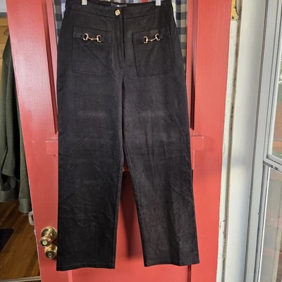 7 Для всего человечества женщин черный широкая нога высоты лошадь бит детали брюки размер 4 - Изображение 1 из 4