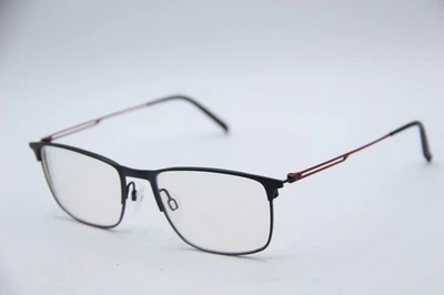 NEW CHARMANT CH 29719 BK BLACK BURGUNDY AUTHENTIC EYEGLASSES 55-18 - Image 1 of 4