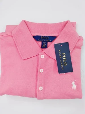 Nueva Camisa Polo de Algodón para Niñas Grandes de Ralph Lauren Talla XL 16 Rosa Foto 1 de 2