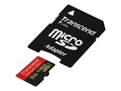 Transcend TS32GUSDHC10U1 32 GB MicroSDHC Classe 10 MLC Nero Rosso Class 10 UHS-I - Immagine 1 di 2