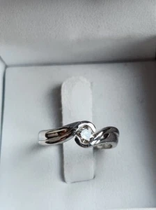 ANILLO DE COMPROMISO DE DIAMANTES PLATINO DE DISEÑO TALLA 5,75 4,8 GR - Imagen 1 de 10