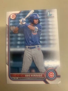Luis Verdugo Card 2022 Chicago Cubs Team Card - Picture 1 of 1