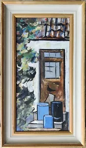 BACKYARD, original oil painting. - Picture 1 of 8