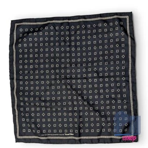 ROBERT TALBOTT EINSTECKTUCH TASCHENTUCH SEIDE ITALIEN schwarz Designer 16,5x16,5 - Bild 1 von 7