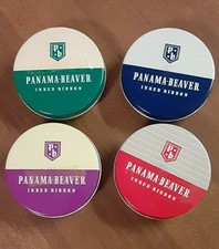 LOT OF 4 VINTAGE TYPEWRITER RIBBON TINS PANAMA-BEAVER BRAND 4 DIFFERENT COLORS