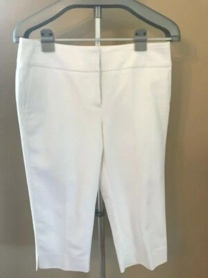 Calça social Laura Ashley feminina branca capri tamanho 6 pequena - Imagem 1 de 4