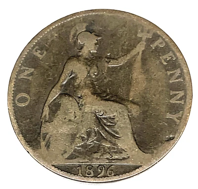 # C7328    GREAT BRITAIN     COIN,     LARGE  PENNY    1896 - Image 1 of 2