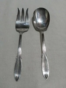 Wm Rogers Mfg El California Silverplate Flatware Serving Fork & Spoon - Picture 1 of 6
