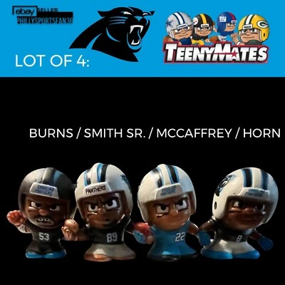 Lote de 4 Teenymates NFL Carolina Panthers Smith Sr Burns Christian Mccaffrey Difícil de Encontrar Foto 1 de 2