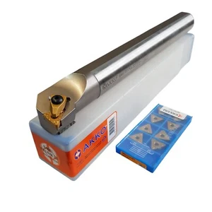 AKKO 40mm Lathe Boring Bar S40U-TTUNR-22 +9 TNMG 2204 Carbide Inserts SRS - Picture 1 of 4