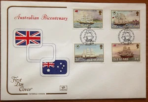 Isle of Man: Australian Bicentenary - 11 May 1988 - FDC - No Insert - VGC - Picture 1 of 1