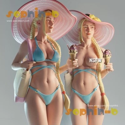Cammy Beach Bikini NSFW Resin 1:4 Model Kit Unpainted 3d Print GK Statue Figure - Image 1 of 4