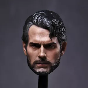 Cabeza decaída tallada tallada cabeza Henry Cavill de EE. UU. 1/6 para modelo de juguete figura de 12" - Imagen 1 de 1