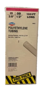 EZ-FLO 3/8" Inch ID 1/2 Inch OD White Polyethylene Tubing 100 Foot Length 98635 - Picture 1 of 3