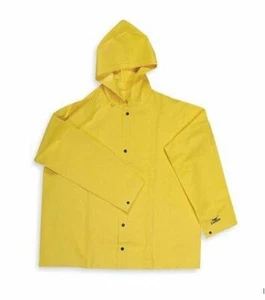 NEW! ~ Rain Jacket with Hood,Yellow, sz M (40-42) CONDOR 5KU37 - PVC outer - Picture 1 of 1