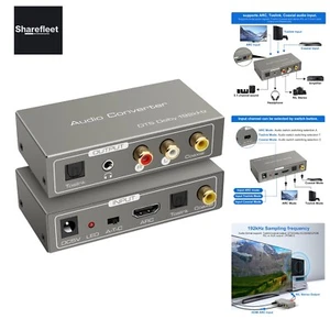 HDMI ARC Adapter Digital Analog Wandler ARC Audio Extractor Koaxial Optical z... - Bild 1 von 8