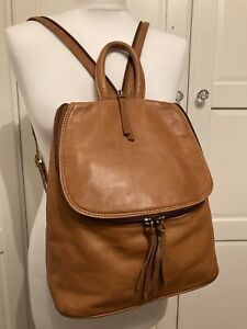 JOBIS Tan Leather Backpack Bag