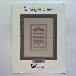Vintage Larkspur Lane by Just Nan Cross Stitch Pattern Leaflet 1994 - Picture 1 of 3