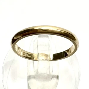 14K massiver Gelbgold klassischer schlichter Ehering Versprechen Ring 2 mm Größe 5, 1,58 g - Bild 1 von 11