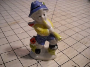Boy Playing a Flute Figurine. Japan. Small - Picture 1 of 9