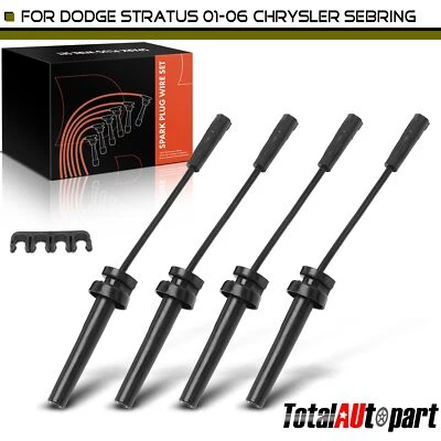 4Pcs Spark Plug Wire Set for Dodge Caravan 2001-2007 Chrysler Sebring 2001-2006 - Image 1 of 4