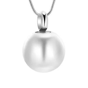 Ball Memorial Cremation Jewellery Urns For Ashes Holder Keepsake Urn Necklace - Picture 1 of 7