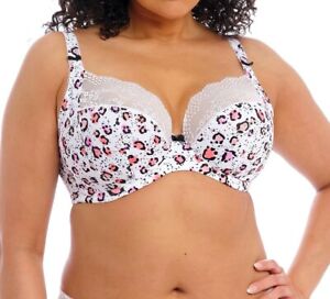 Elomi Lucie Bra Rumble White Size 34F Underwired Plunge Side Support 4490 New