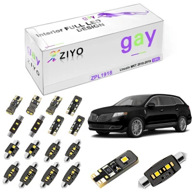 Kit de luz interna de LED branca luxo 13 luzes para lâmpadas Lincoln MKT 2010-2019 - Imagem 1 de 4