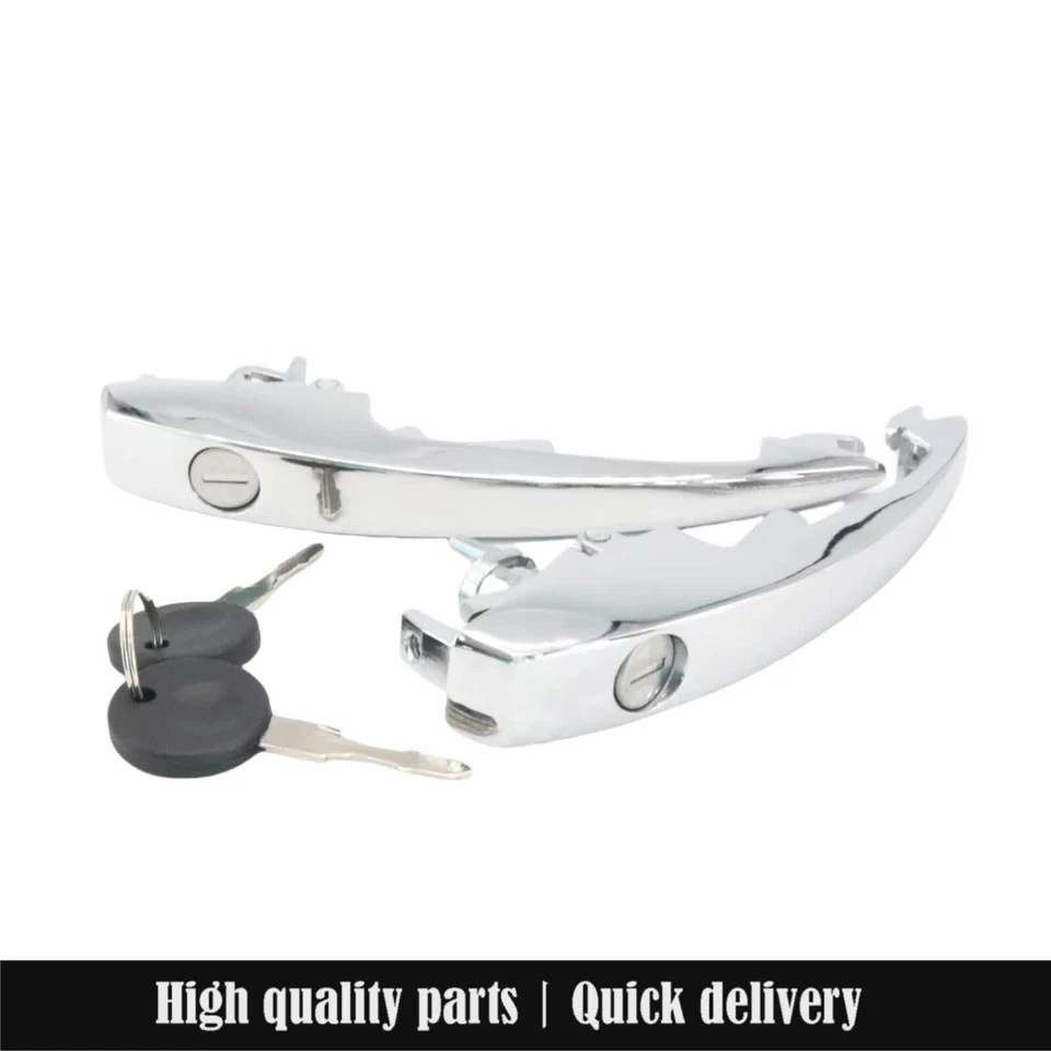New For Volkswagen T1 Bug 1968-1978 Door Handle Set Left & Right W/ Keys Chrome - Изображение 1 из 4