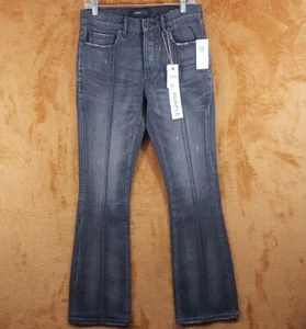 PURPLE BRAND Jeans Mens Size 32 Gray Wash Flare Pintuck Slim Fit P004 $295 - Picture 1 of 9