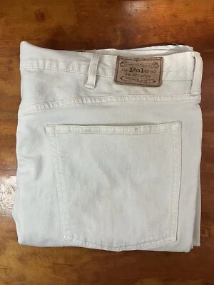 Polo Ralph Lauren STONE COLOR Hampton Relaxed Straight stretch JEANS 42x32 - Image 1 of 4