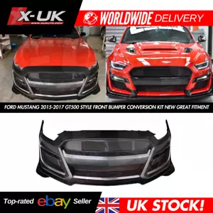 Ford Mustang 2015-2017 GT500 Style Front Bumper Conversion Kit New Great Fitment - Picture 1 of 16