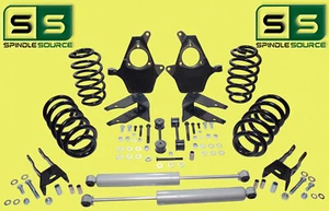 5/6 Drop Kit Spindles Fr/Rr Coils Brkt Extend Shocks FOR 07-14 GM/GMC 1500 SUV - Picture 1 of 1