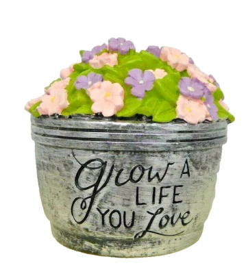 "Grow a life you love" бочка с цветком - новая от Blossom Bucket #12208 - Изображение 1 из 4