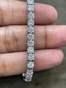 lab Created Diamond Tennis Bracelet For Girls , 14K Solid Gold  20 pts diamonds - Picture 1 of 10