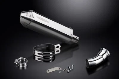 Silenciador Delkevic 13" Acero Inoxidable Tri-Oval - Escape Ducati Hyperstrada Hypermotard Foto 1 de 2