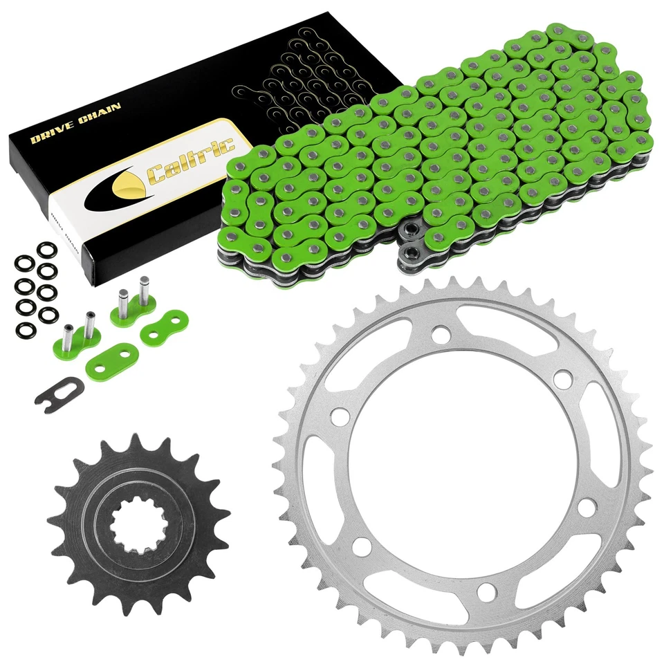 Kit de corrente e rodas dentadas verde O-Ring para Kawasaki ZR1100 ZRX1100 1997-2000 - Imagem 1 de 4