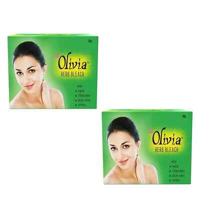 Olivia Herb Bleach For Sensitive Skin 30g, Haldi Chandan Aloe Vera lemon Pack x2 - Image 1 of 3