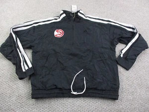 Atlanta Hawks Pullover Adult Small S Black Adidas Sports NBA Basketball Mens NEW - Picture 1 of 23