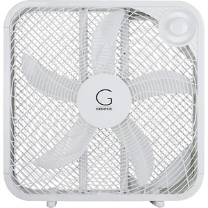 Genesis 20 Inch Box Fan – Quiet 3-Speed Cooling with Handle for Home or Office - Picture 1 of 8