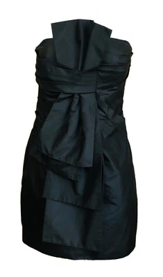 Новый с Ярлыками Robert Rodriguez женское платье размер 6 черный шелк без бретелек - Изображение 1 из 2