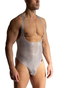 Body stringato Manstore M2464 taglia M nuovo prezzo consigliato: 99,95 € argento prototipo - Foto 1 di 5