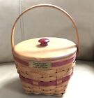 1994 LONGABERGER  BASKET: CHRISTMAS COLLECTION JINGLE BELL w/LINER & PROTECTOR